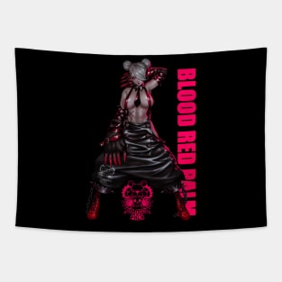 Blood Red Palm Tapestry