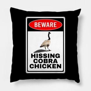 Beware: Hissing Cobra Chicken Pillow