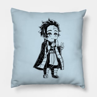 Demon Slayer Kamado Tanjirou Kawaii Line Art Pillow