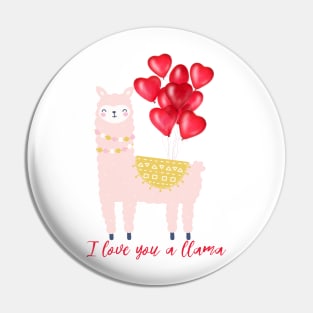 I Love You a Llama Pin