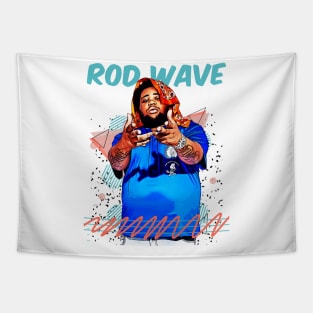 Retro Vintage Rod Wave Fan Art Design Tapestry