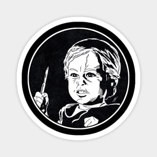 GAGE CREED - Pet Sematary (Circle Black and White) Magnet