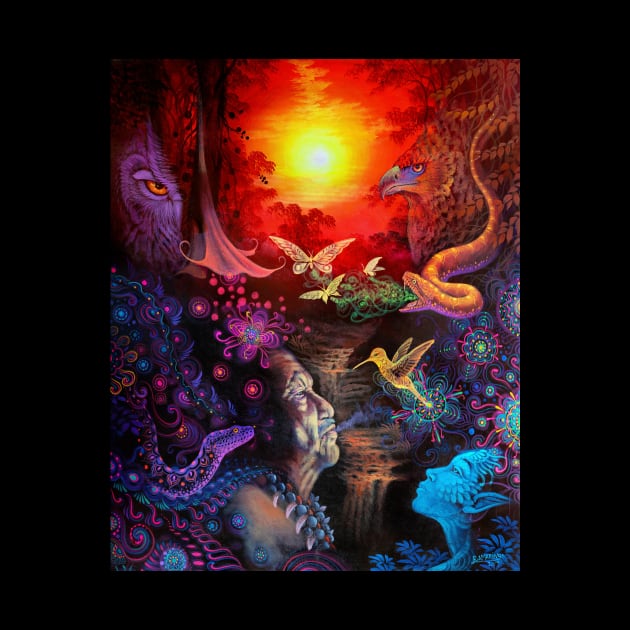 The Shaman Ayahuasca Vision by aya_artwork