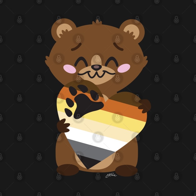 Bear holding Bear Pride Flag heart by CKline