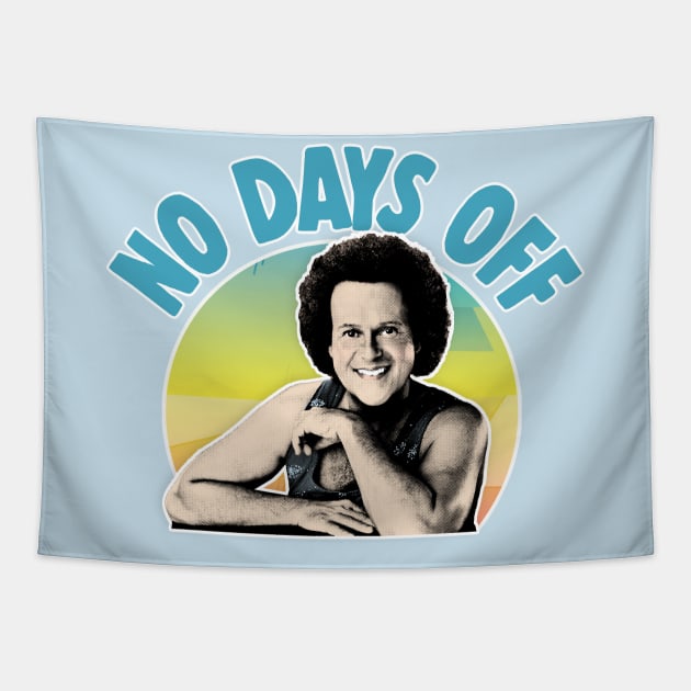 NO DAYS OFF - Funny Gym Wear Design Tapestry by DankFutura