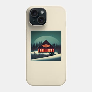 Snowy Cabin Phone Case