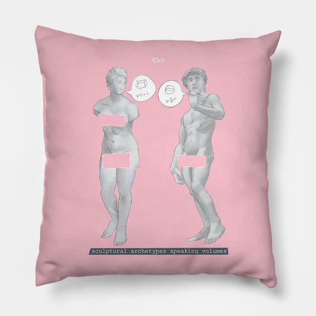 Aphrodite and David speak volumes Pillow by santiaguer