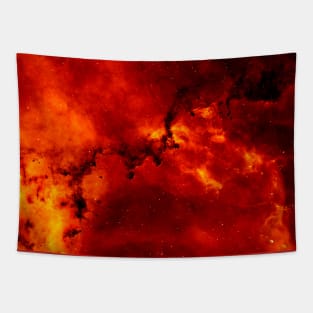 flaming night sky Tapestry