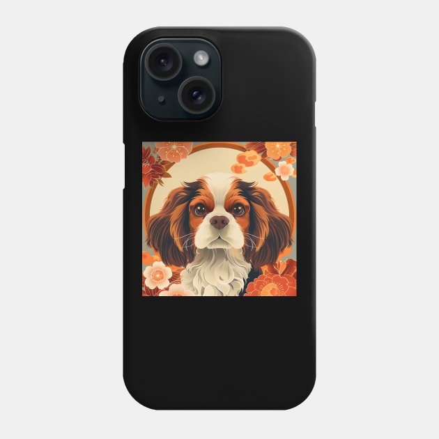 Japanese Spaniel in 70's Phone Case by NatashaCuteShop