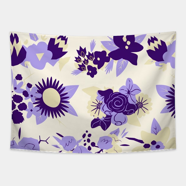 Flowers Pattern Tapestry by ugurbaristas