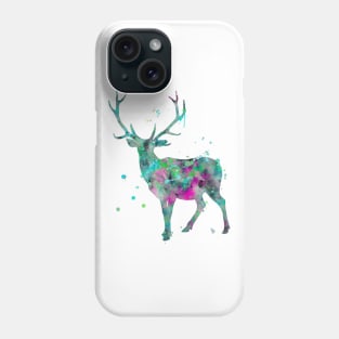 Deer Watercolor Painting Phone Case