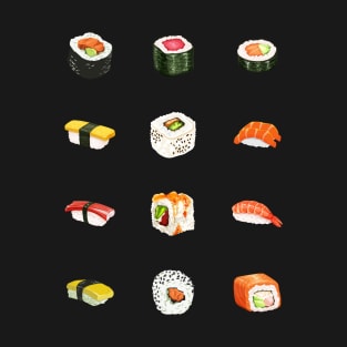 Sushi Pattern T-Shirt