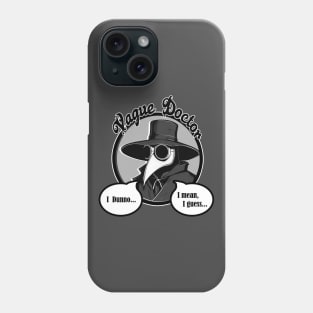 Vague Doctor - Black Outlined Version with Grey Accent Colors Phone Case