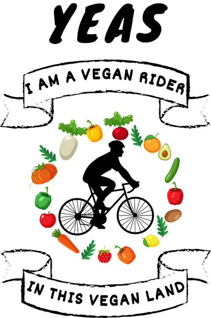 Yeas I'm a vegan rider| Portland rider Kids T-Shirt by Sura