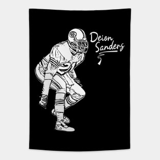 Deion Sanders | white vintage Tapestry