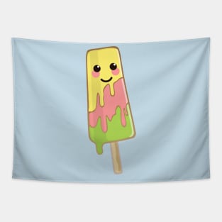 Cute Summer Melty Kawaii Popsicle Design Tapestry