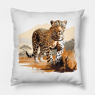 African Leopard Pillow