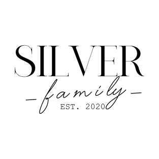 Silver Family EST. 2020, Surname, Silver T-Shirt