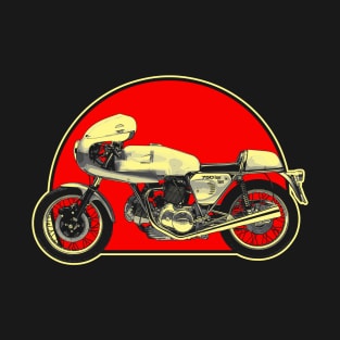 1974 Ducati 750SS Retro Red Circle Motorcycle T-Shirt