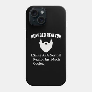 Bearded Realtor Funny Job Real Estate Agent Bearded Dad Phone Case