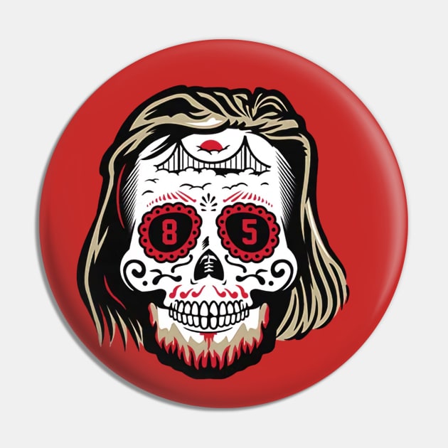 George Kittle Sugar Skull Pin by Chunta_Design