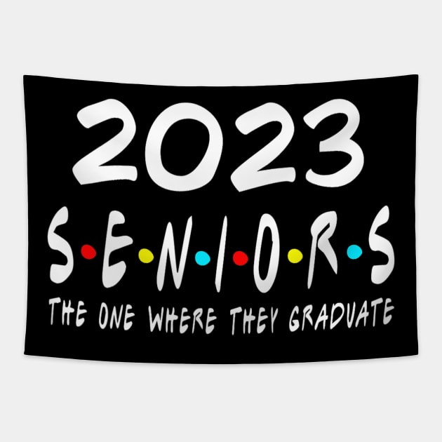 Class of 2023 The One Where They Graduate Seniors 2023 Tapestry by tabbythesing960