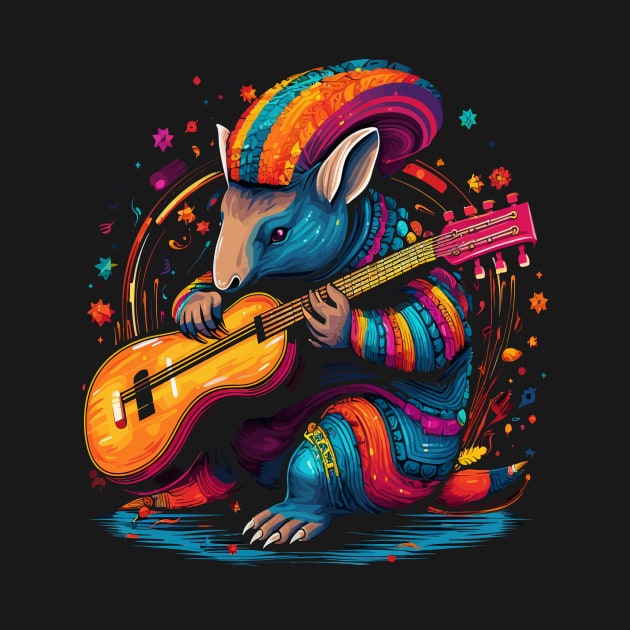 Armadillo Playing Violin by JH Mart