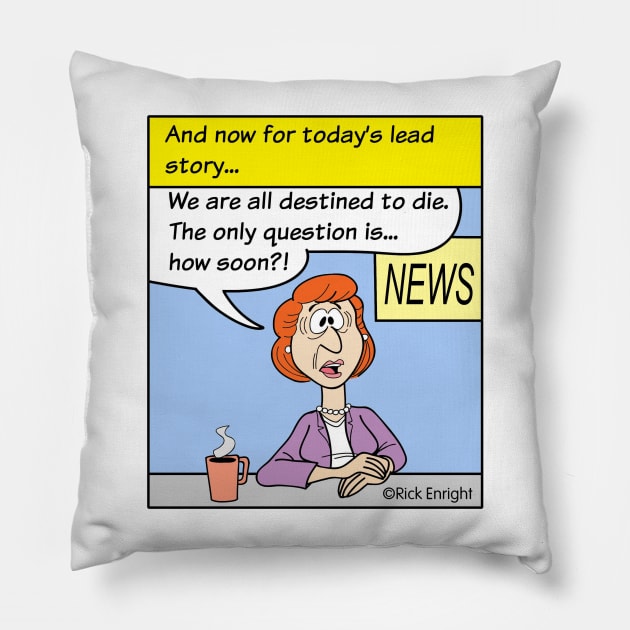 NEWS ALARM Pillow by AceToons