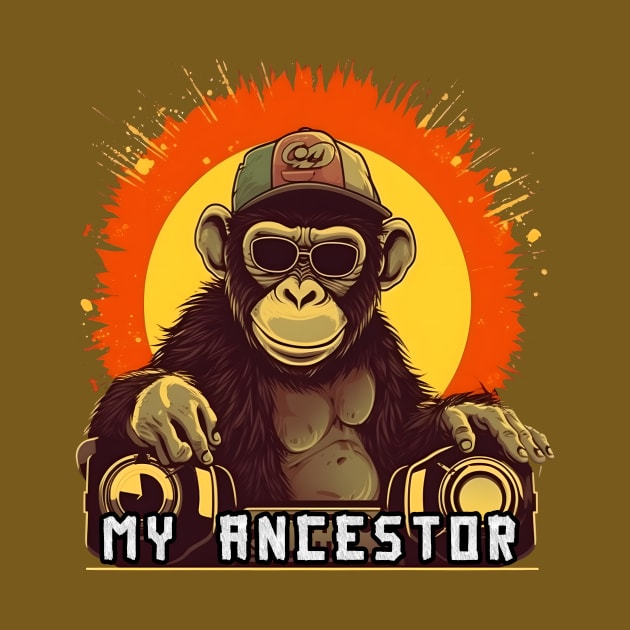 My Ancestor Monkey Cool DJ Ape by MLArtifex