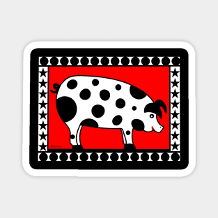 Cute Polka Dot Pig Magnet