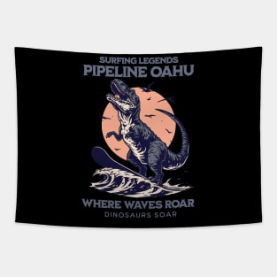 Pipeline Hawaii T-Rex surf 8210 Tapestry