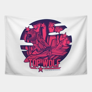 Top Wolf - Halloween Vibes Red Tapestry