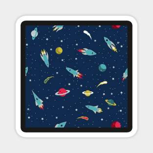 Space Pattern - Blue Magnet