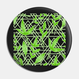 CUTE COOL GREEN GEOMETRIC SHAPE LEAF SEAMLESS PATTERN Pin