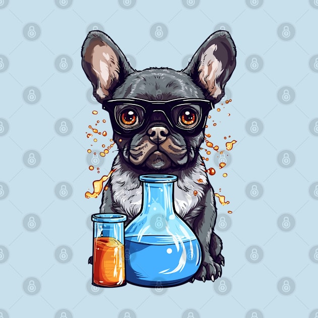 French Bulldog Chemist: Mixing Science and Cuteness by Cute Dogs AI