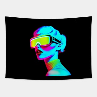 Neon Aeon Neo Noir Tapestry