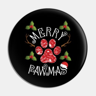 Merry Pawmas Christmas Pin