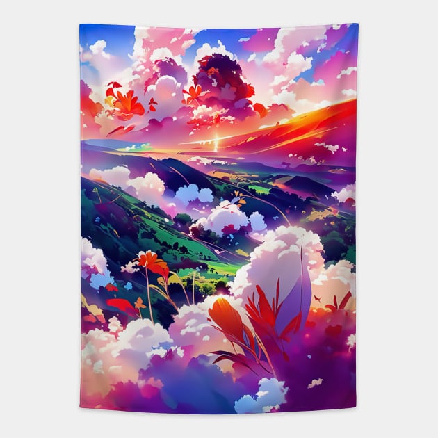 Morning of Brand New Colors Tapestry by Holosomnia