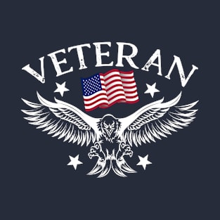 American Flag Eagle Veteran T-Shirt