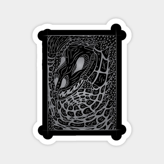 Skeleton Snake Magnet by BrokenGrin