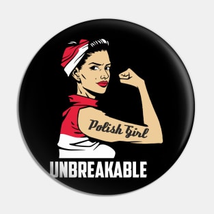 Polish Girl Unbreakable Poland Heritage Gift Polska Pin