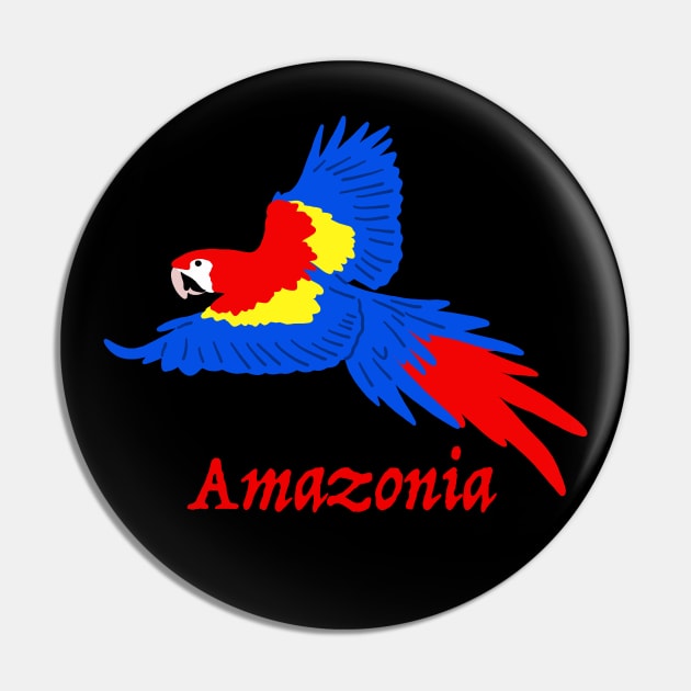 Amazonia Scarlet Macaw Pin by SNK Kreatures