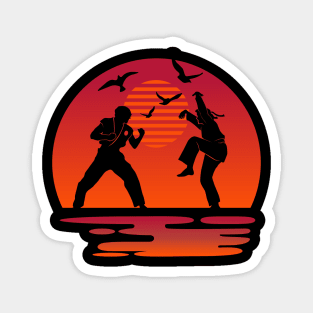 Two Karate Masters on Sunset Magnet