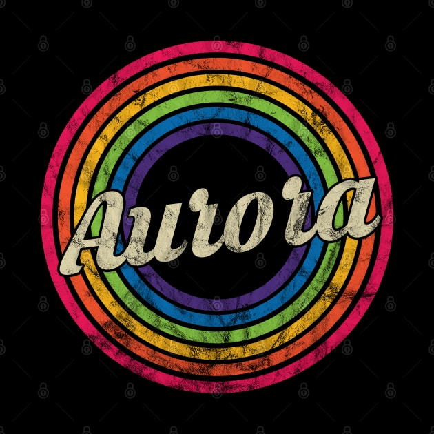 Aurora - Retro Rainbow Faded-Style by MaydenArt