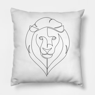 Lion One Line Pillow