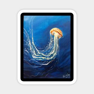 Jellyfish in the Deep Blue Sea Magnet