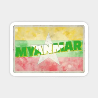 Myanmar Vintage style retro souvenir Magnet