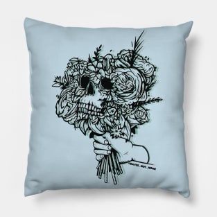 Flower skull Pillow