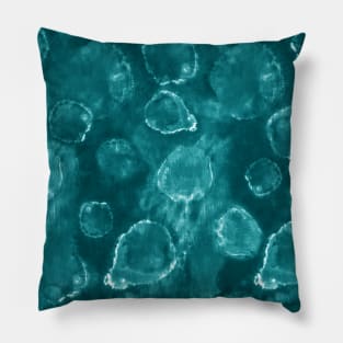 Petro Green Tie-Dye Orbs Pillow