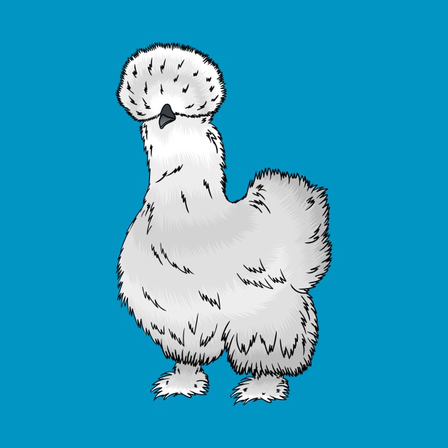 Silkie chicken cartoon illustration by Cartoons of fun